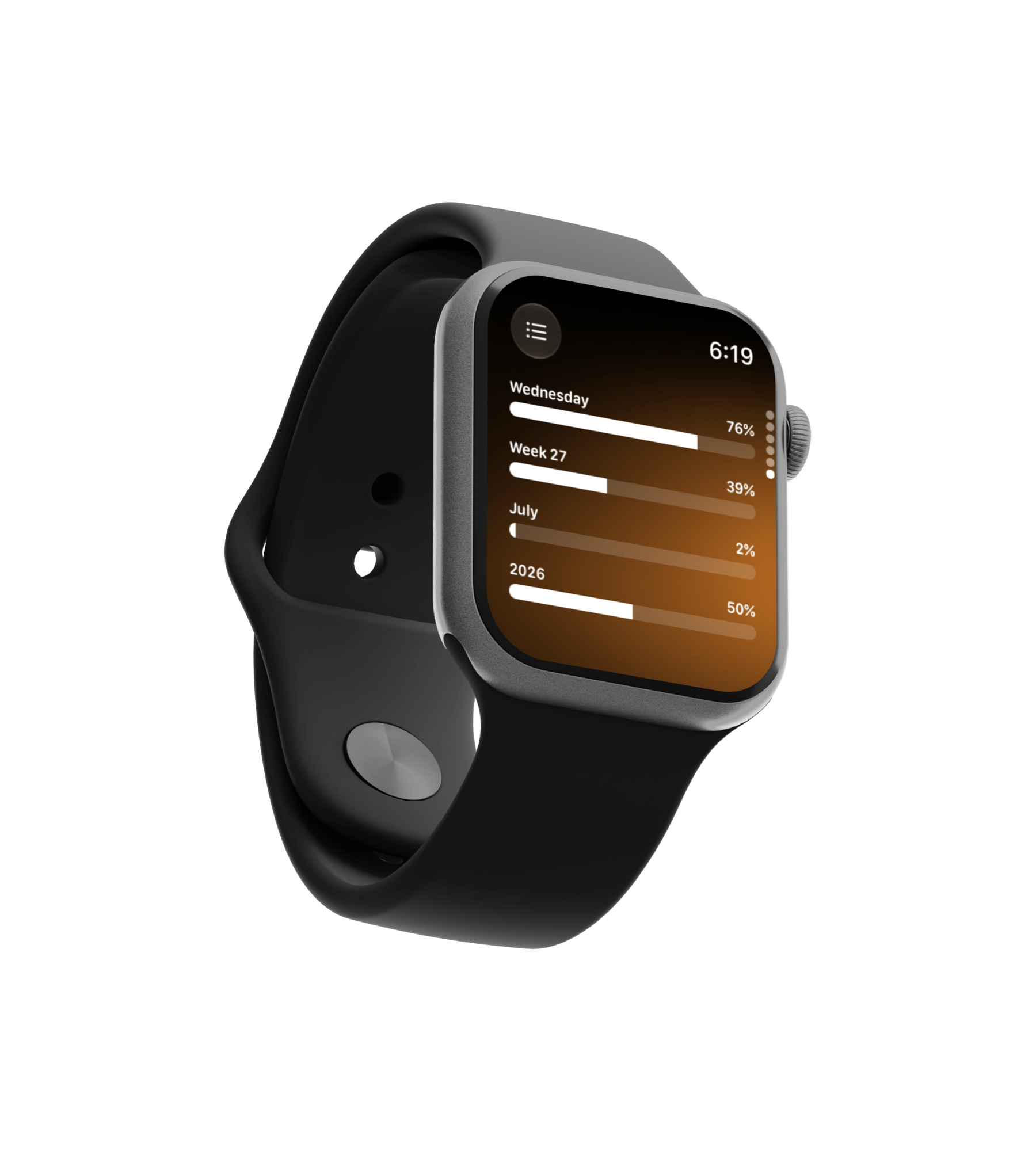 Left Time progress on Apple Watch